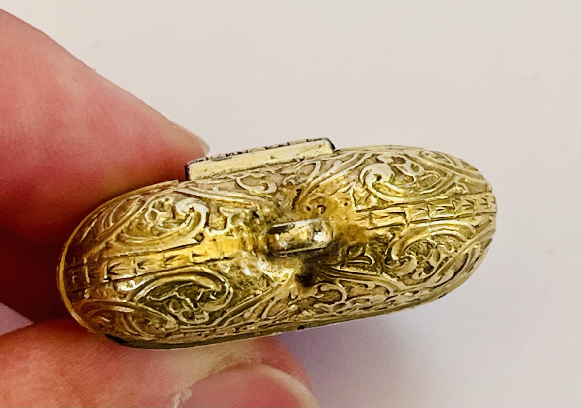 Pendentif en forme de cœur ouvrant en vermeil -photo-2